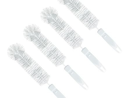 Bottle Brush, w  Durable Poly Fiber Bristles - 4 Pack Online Hot Sale