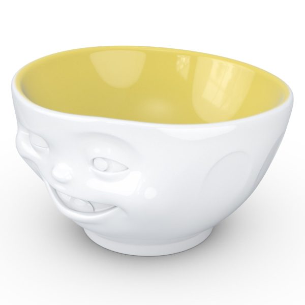 16 Oz. Bowl, Winking Face, Saffron Color Inside on Sale