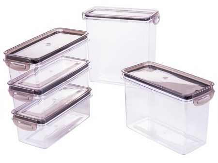 Plasutil 5 Piece Airtight Food Storage Container Set with Lids | BPA Free Fashion