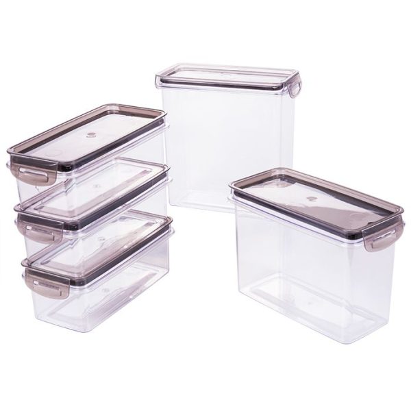 Plasutil 5 Piece Airtight Food Storage Container Set with Lids | BPA Free Fashion