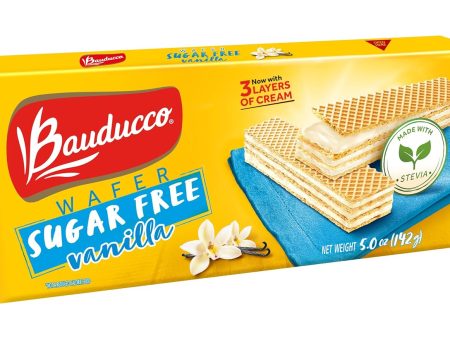 BISCOITO WAFER VANILLA SUGAR FREE 142G BAUDUCCO Online Hot Sale