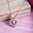 Radiant Love: Heart-shaped Pink Tourmaline & Diamond Jewelry Set Supply