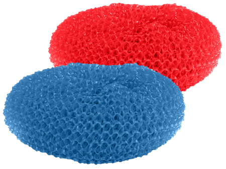 Plastic Mesh Scourer - 2 pack, each 3.375  x 1.25  Discount