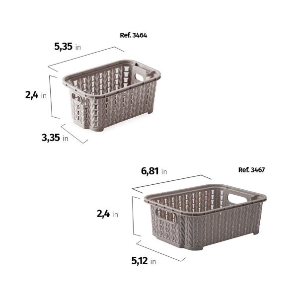 Plasutil 6 Multipurpose Storage Baskets, Stackable, BPA Free, Four Sizes Online Sale