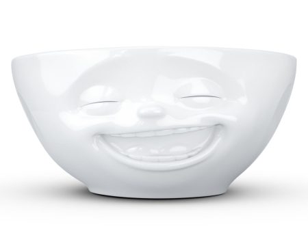 11 Oz. Bowl, Laughing Face, White For Cheap