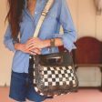 Queen’s Gambit inspired Leather Bag – Black & White Checkered Online Hot Sale