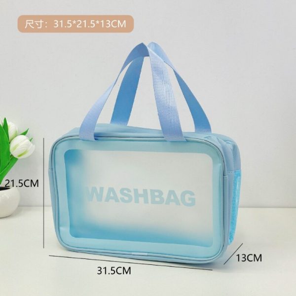 Travel PU Scrub Waterproof Large Cosmetic Bag Large Capacity Bathing Swimming Wash Bag Portable Cosmetic Storage Bag Storage Supply