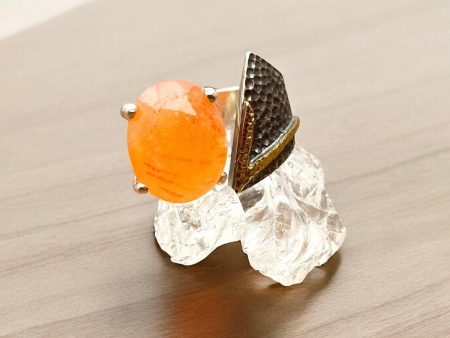 Carnelian Adjustable Statement Ring Supply