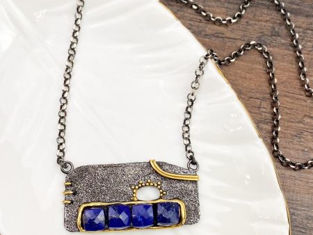 Modern Lapis Lazuli Necklace on Sale