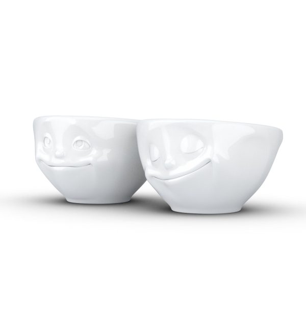 Small Bowl Set No. 2, Happy & Dreamy Face Discount