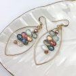 Boho Kaleidoscope Colorful Gems Statement Hoops For Cheap