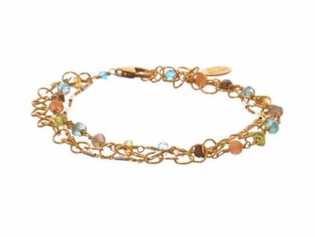 Three Strand Neutrals Gemstone Bracelet Discount