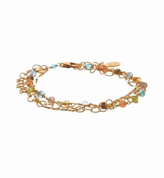 Three Strand Neutrals Gemstone Bracelet Discount