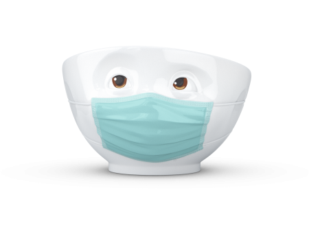 16 Oz. Bowl, Hopeful Face, LIMITED EDITION with Colorful Eyes and Mask For Cheap