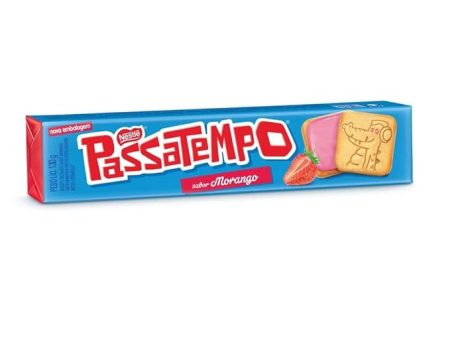 BISCOITO RECHEADO PASSATEMPO NESTLE MORANGO 130G Online Sale