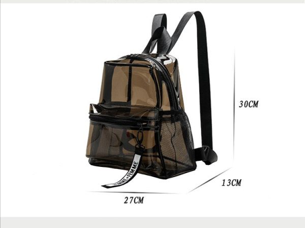 Tourism Commemorative PVC Large Capacity Transparent Backpack for Men and Women Waterproof Student Bag Storage Online Sale