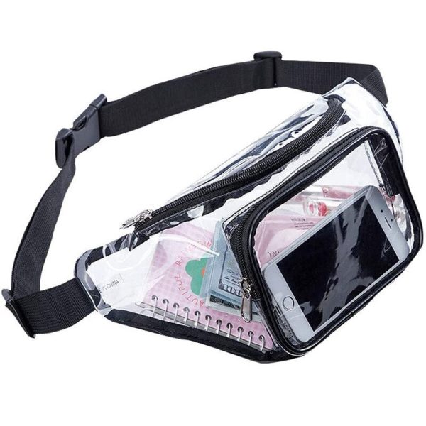 Sports Waterproof Bag Transparent Plastic Pvc Waist Bag Outdoor Morning Running Fitness Running Mobile Phone Square Dance Bag Storage Online