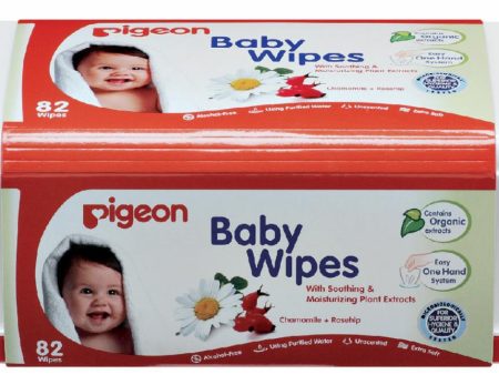 Pigeon Baby Wipes (82 wipes box) Supply