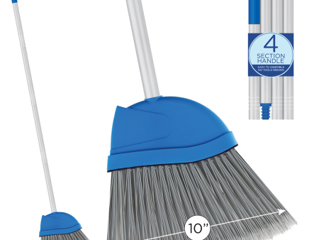 Angle Broom, 9.25  Wide head w  4 piece handle Online