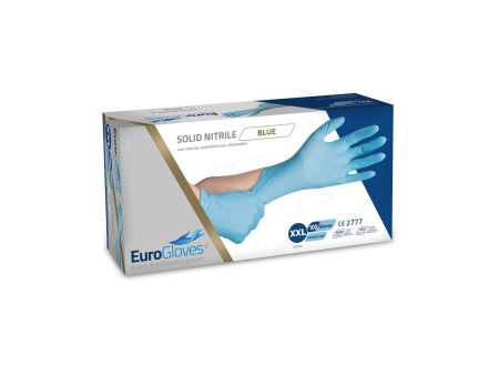 Eurogloves Solid Nitrile Handschoenen Blauw, 100st Sale