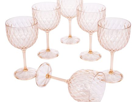 Plasutil Vintage Gin Glasses | 6 Pieces | Unbreakable | Reusable | Crystal Clear Acrylic | 18.26 oz Online Hot Sale