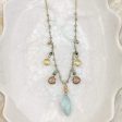 Elegant Drape w Aqua Chalcedony Marquee Gems Necklace Online now