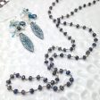 Elegant Long Iolite Rosary Layering Necklace 38  Cheap