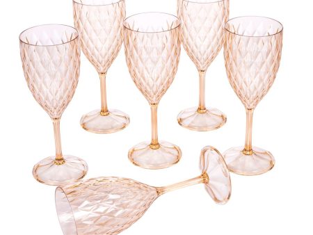 Plasutil Vintage Wine Glasses | 6 Pieces| Unbreakable | Reusable | Crystal Clear | Elegant | 11.16 Oz | BPA Free Online Hot Sale