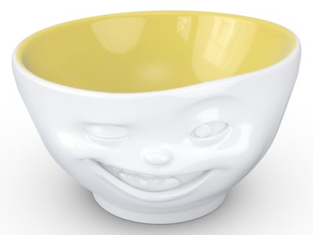 16 Oz. Bowl, Winking Face, Saffron Color Inside on Sale