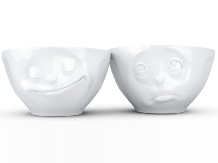 Medium Bowl Set No. 2, Happy & Oh Please Face on Sale