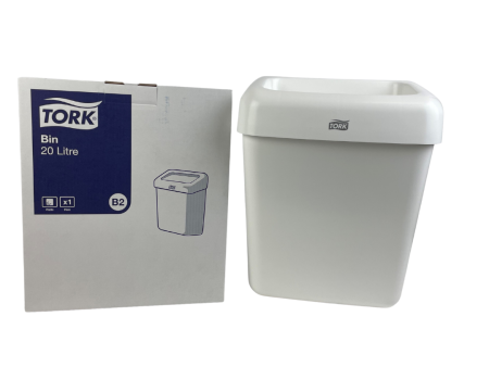 Tork Afvalbak 20 liter wit B2, Kunststof, 1 stuk (226100) Online Hot Sale