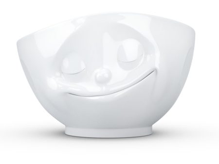 16 Oz. Bowl, Happy Face, White on Sale