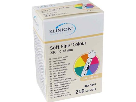 Soft Fine Colour Lancetten 28G, 210 stuks Hot on Sale