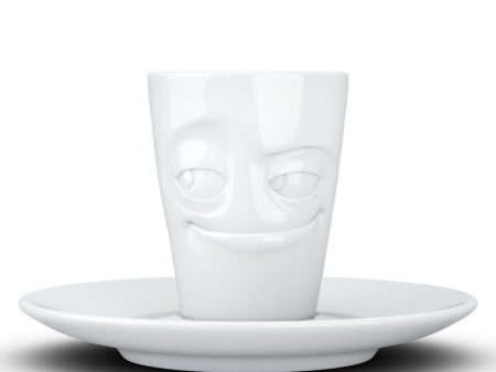 Espresso Cup with Saucer, Impish Face Fashion