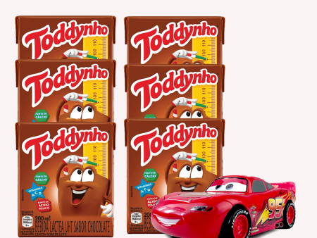 Gift Box with 6 Pack Toddynho and 1 Toy Cars Movie Character (Mcqueen) Supply