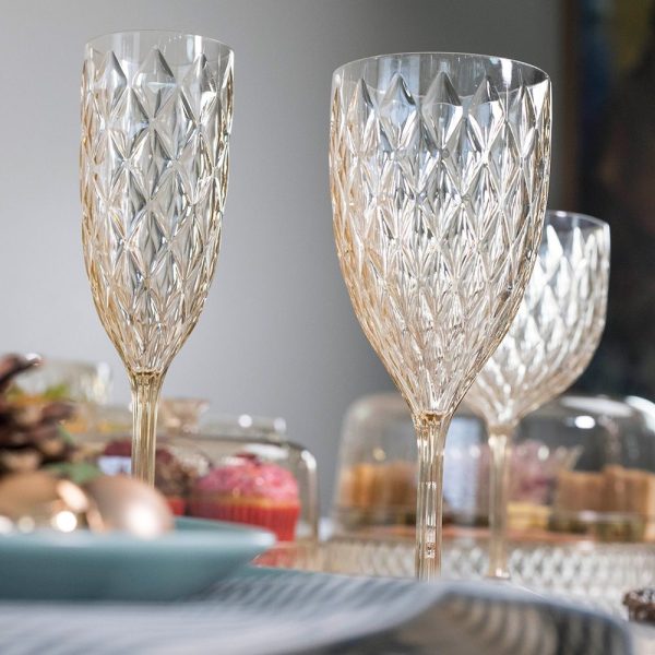 Plasutil Vintage Champagne Glasses | 6 Pieces | Unbreakable | Reusable | Acrylic Crystal Clear | 6.76 Oz Sale