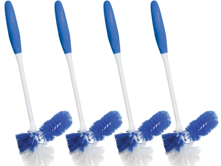 Lola Pro Euro Bowl Brush - with Under the Rim Angled Scrub Attachment -4 Pack on Sale