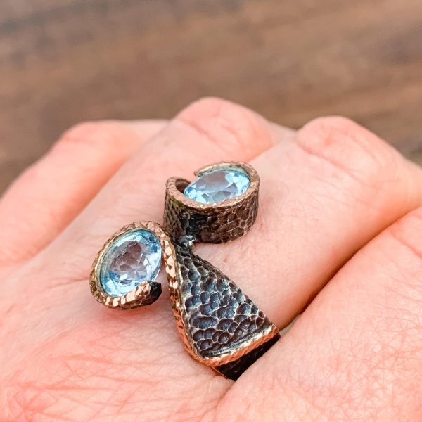 Twin Topaz Statement Designer Ring Online