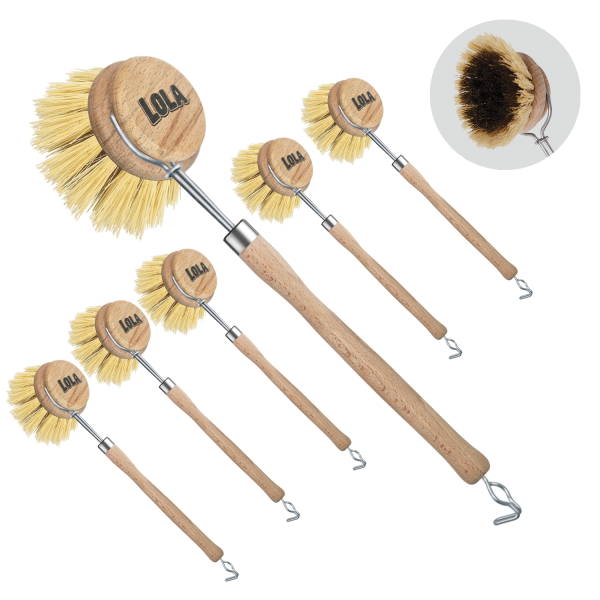 The Original  Pot & Pan Brush - Brass Wire & Tampico Online Sale