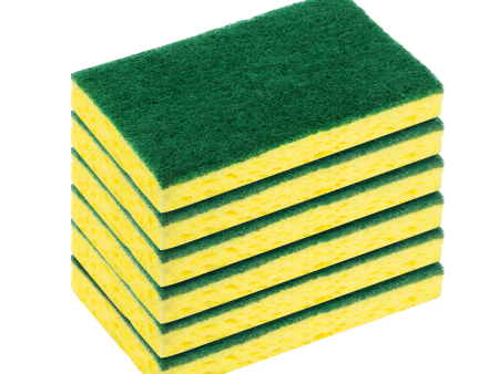 Cellulose Sponge and Scourer - Pack of 6 For Cheap