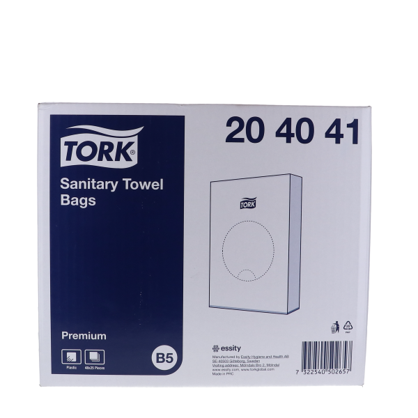 Tork Hygiënezakjes, wit, 9,5x3,2x13,5cm, 48x25st, 1.200st (204041) Discount