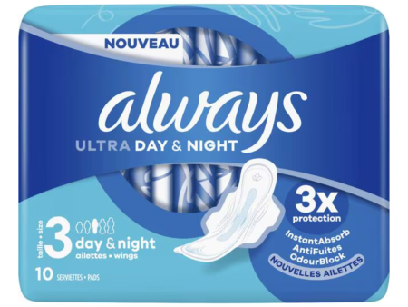 Always Ultra Maandverband  10 Day & Night (met vleugels) Online now