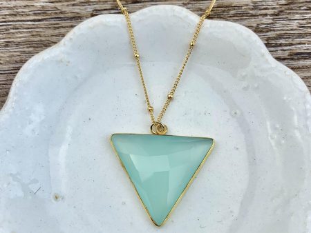 Simple Alexa Triangle Large Gem Necklace Discount