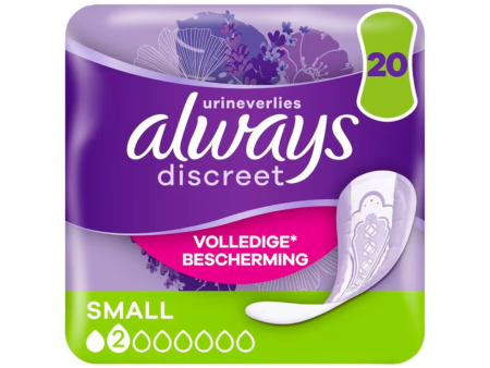 Always Discreet Incontinentie Inlegkruisjes 20 stuks Small Complete Protection Supply