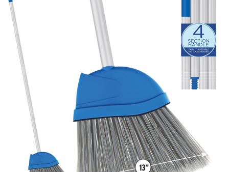 Lola Products LARGE Angle Broom, 13  Wide Head is made w  Recycled Soda Bottle Bristles Hot on Sale