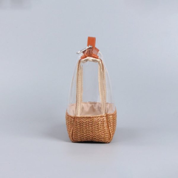 Straw cosmetic bag supplier manufacturers advanced sense of large-capacity portable washing bag wholesale cosmetic washing bag Storage Online Hot Sale