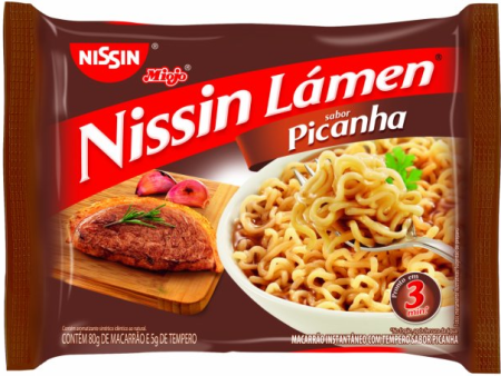 Nissin Lamen Instant Noodle Sirloin 2.64Oz | Miojo Macarrão Instantâneo Sabor Picanha 85g Cheap