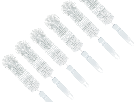 Bottle Brush, w  Durable Poly Fiber Bristles -6 Pack For Cheap