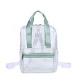 Summer Jelly Transparent Bag Tide 2022 Korean Fashion Contrast Simple Large Capacity Ins Soft Girls Backpack PVC Storage Sale