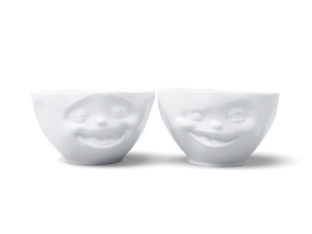 Medium Bowl Set No. 4, Laughing & Winking Face on Sale